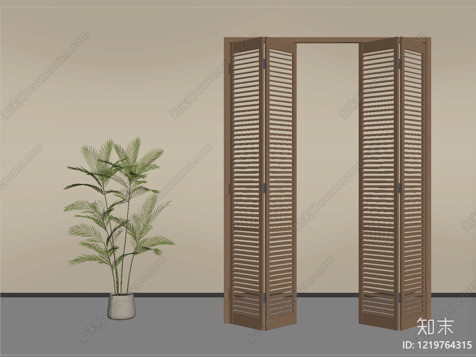 日式折叠门SU模型下载【ID:1219764315】