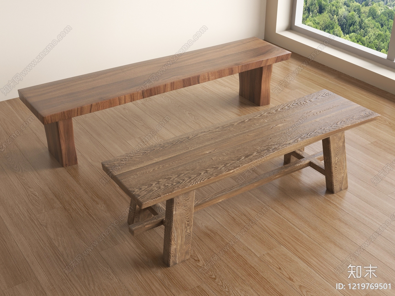 侘寂其他凳子3D模型下载【ID:1219769501】