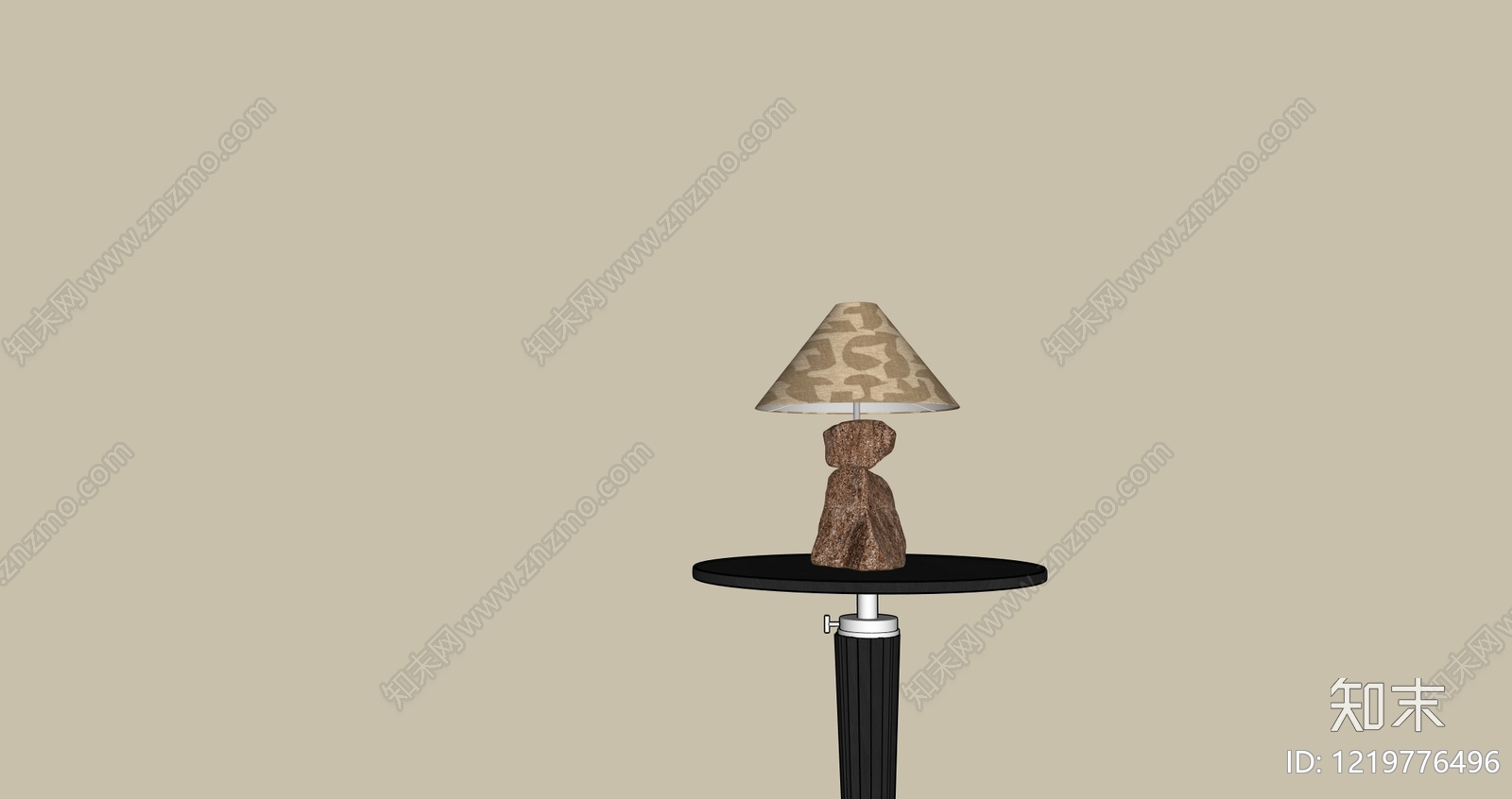 侘寂台灯SU模型下载【ID:1219776496】