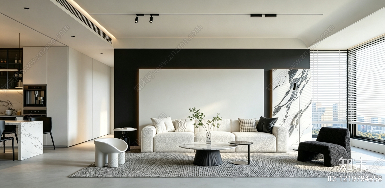 极简客餐厅SU模型下载【ID:1219784358】