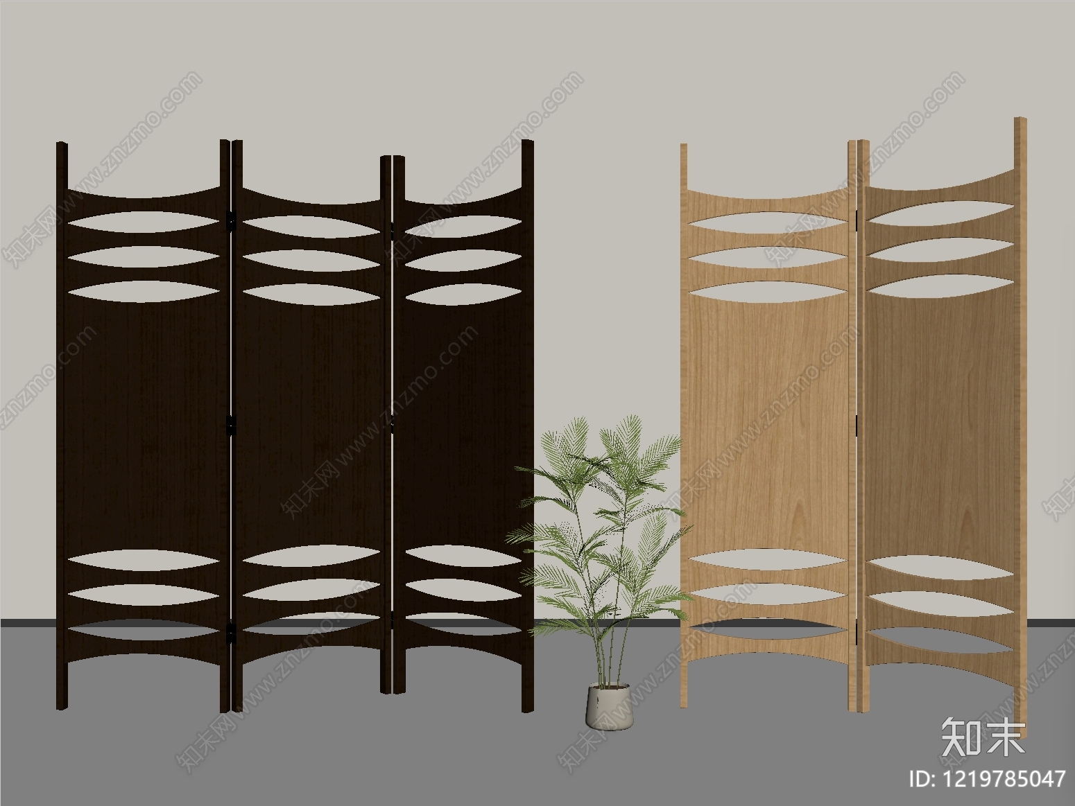 现代简约屏风SU模型下载【ID:1219785047】