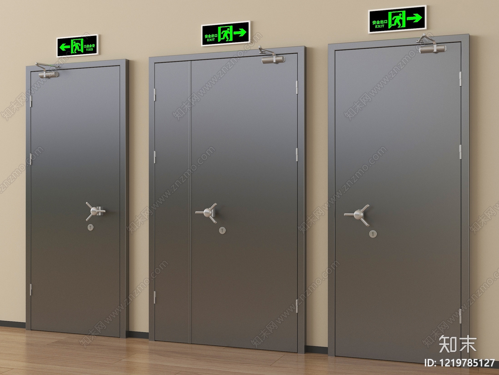 极简主义门组合3D模型下载【ID:1219785127】