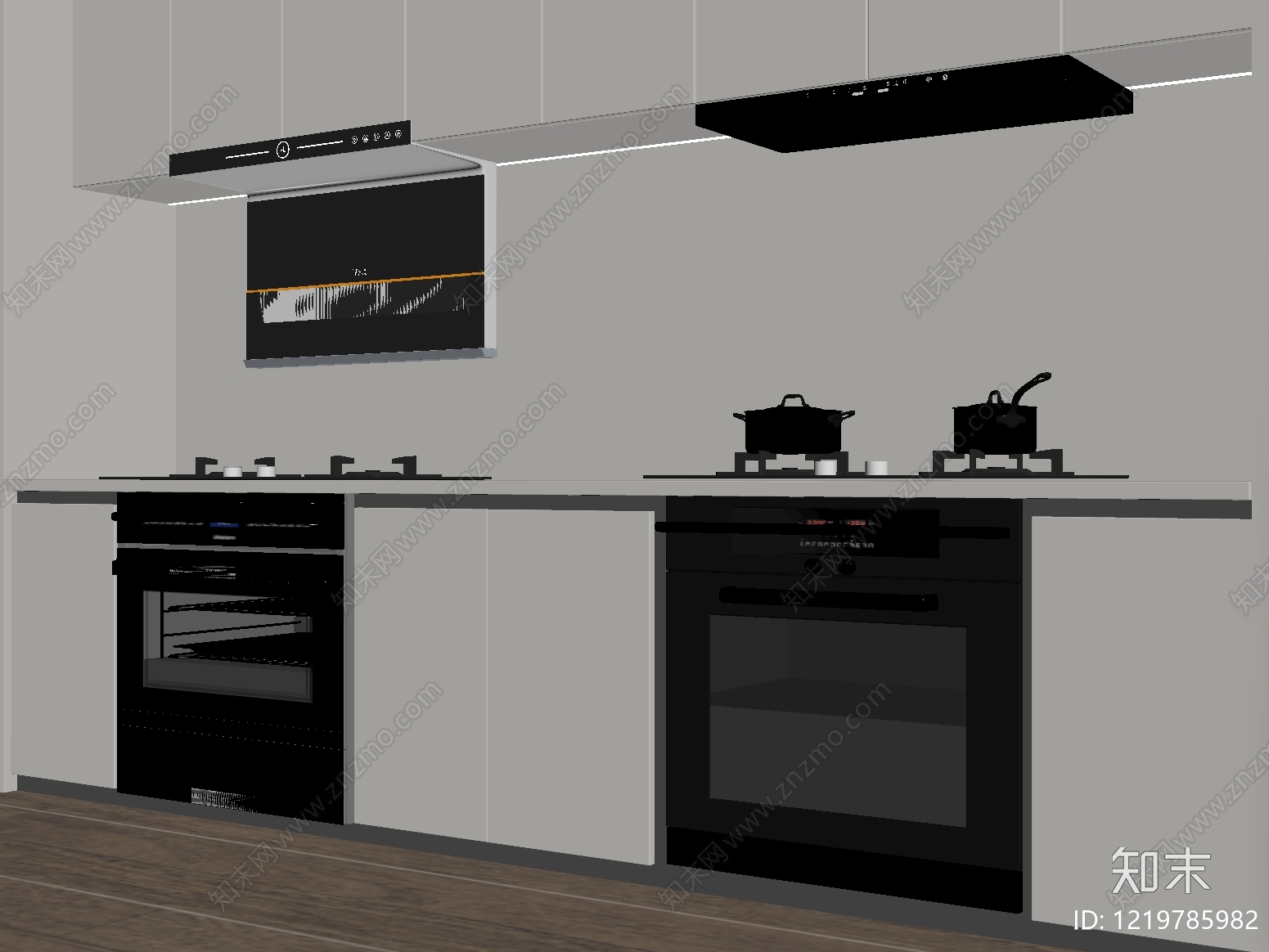 现代简约橱柜SU模型下载【ID:1219785982】
