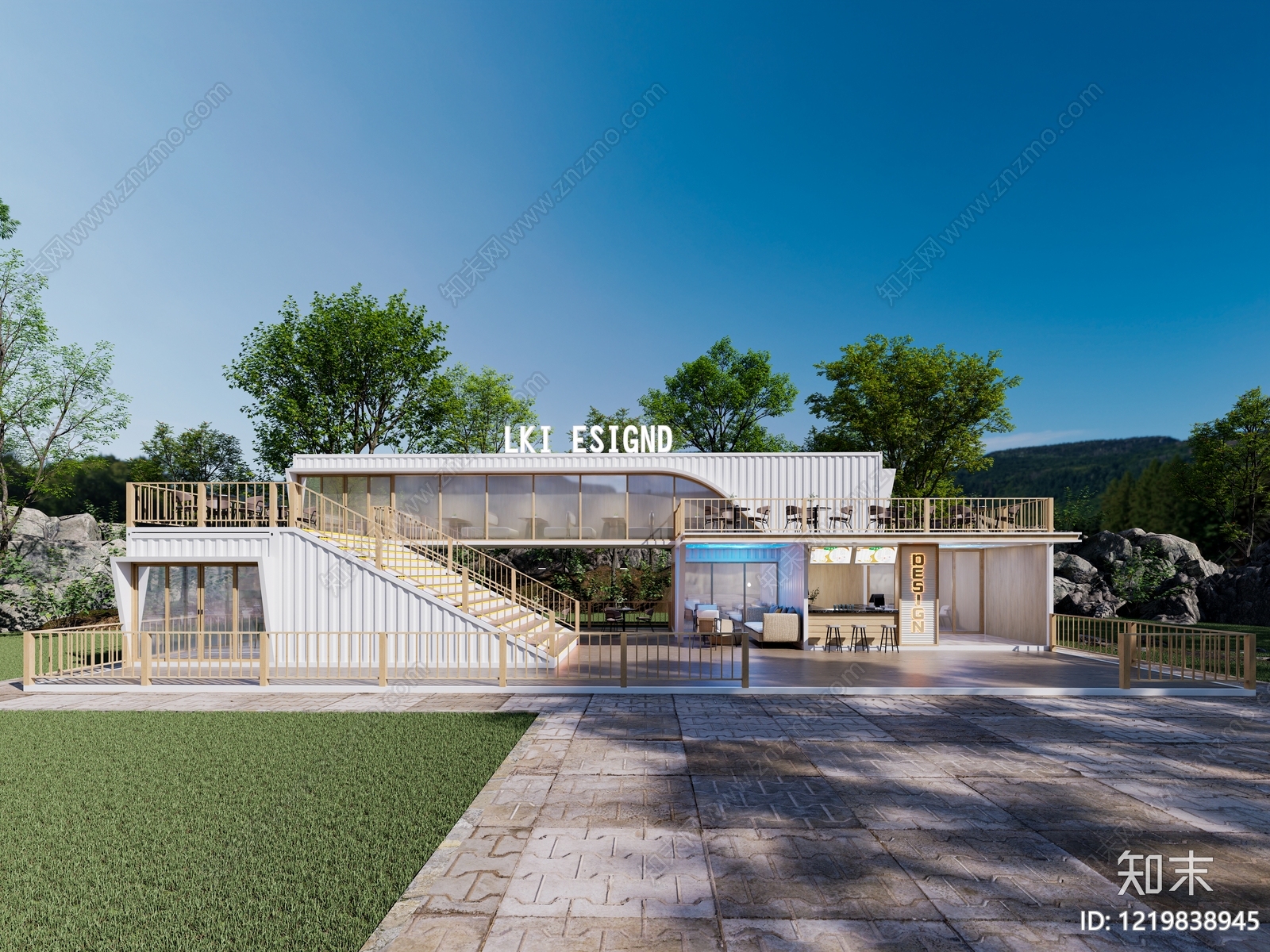 现代主义风格建筑SU模型下载【ID:1219838945】