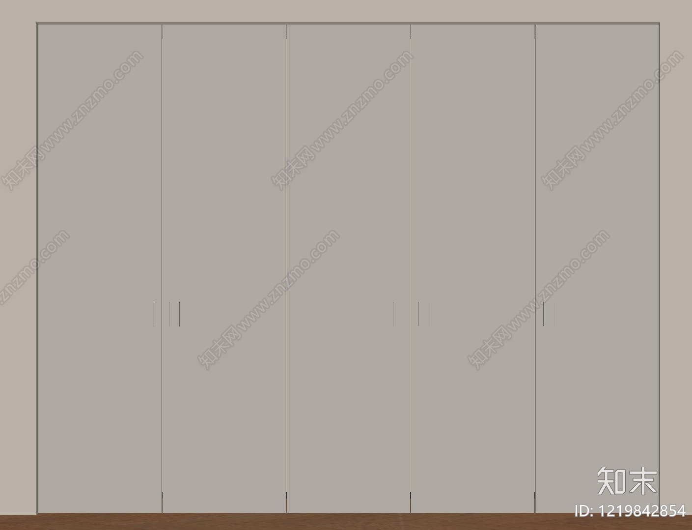 极简衣柜SU模型下载【ID:1219842854】