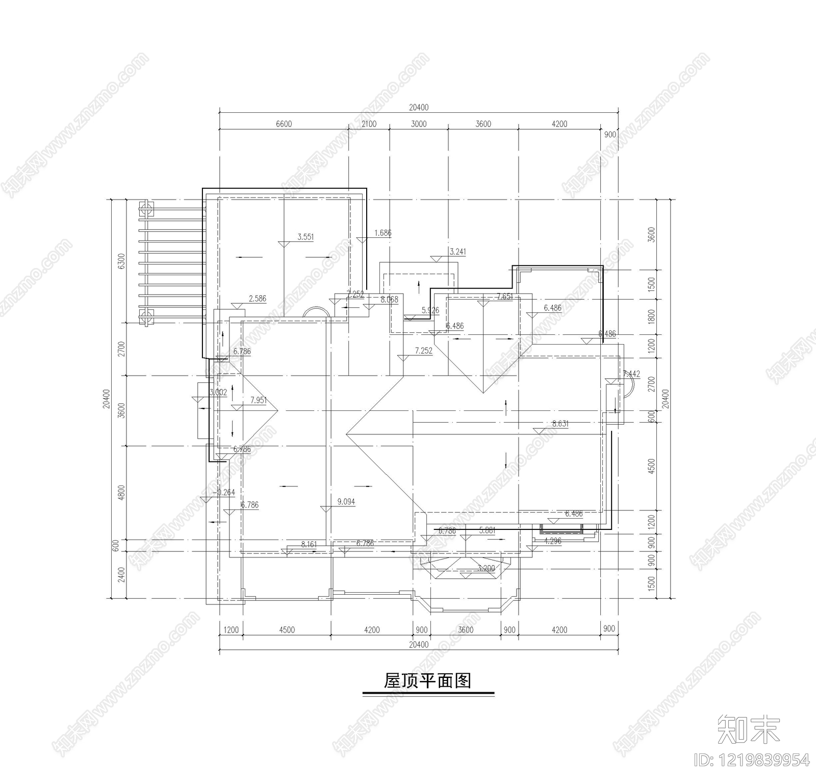 别墅建筑cad施工图下载【ID:1219839954】