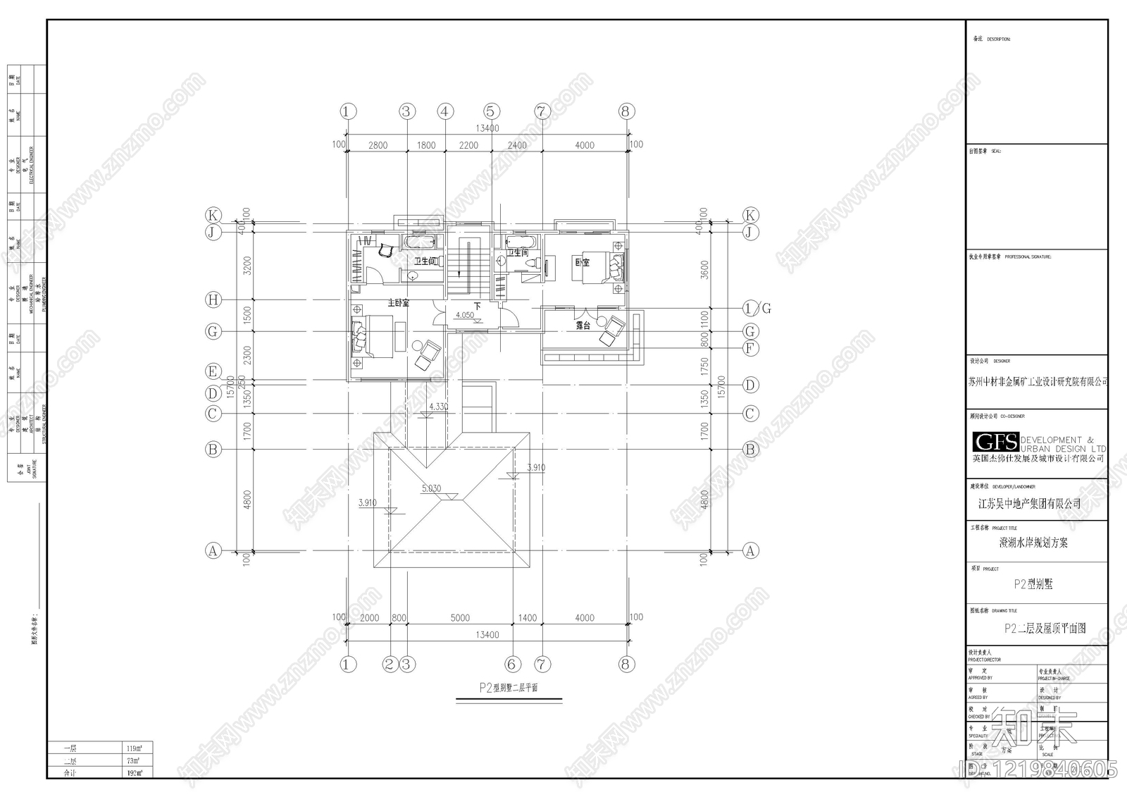 别墅建筑cad施工图下载【ID:1219840605】