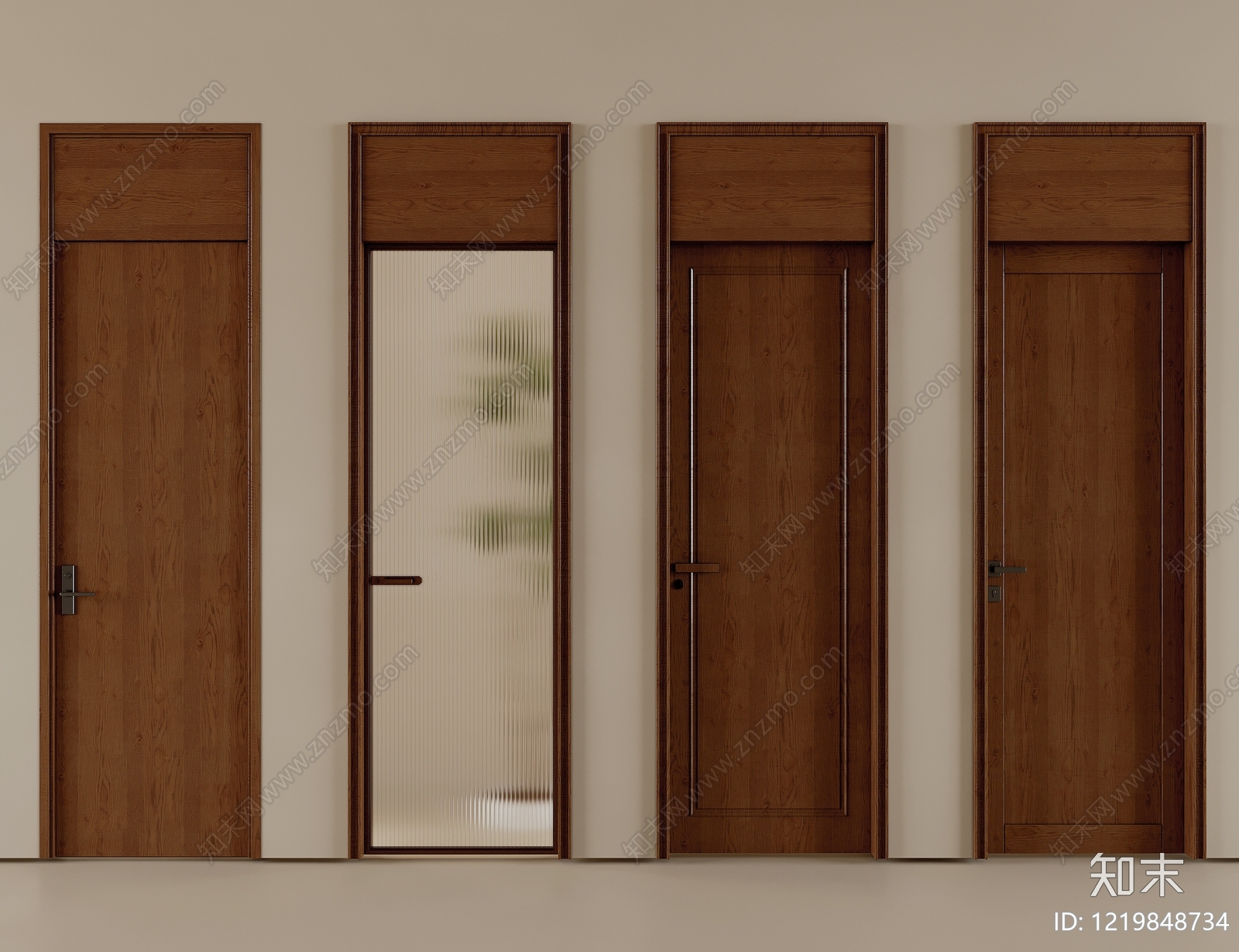 现代简约门组合3D模型下载【ID:1219848734】
