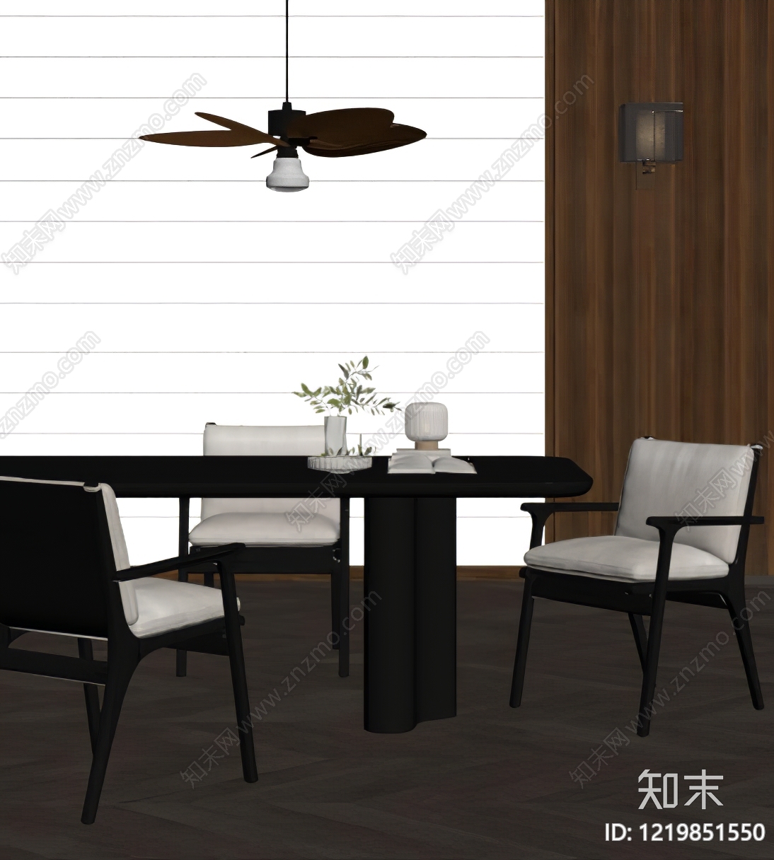 中古家居餐厅SU模型下载【ID:1219851550】