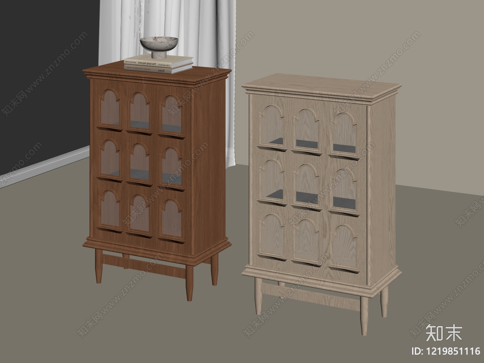 中古风储物柜3D模型下载【ID:1219851116】