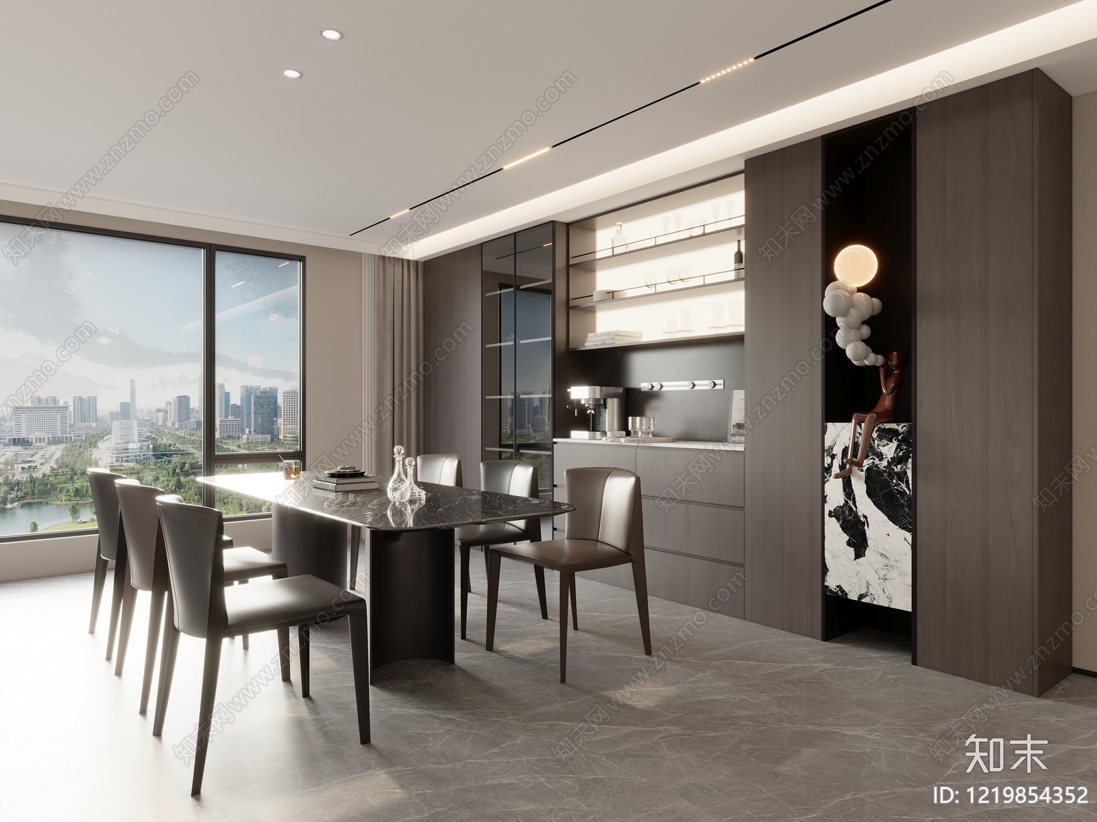意式极简餐边柜3D模型下载【ID:1219854352】
