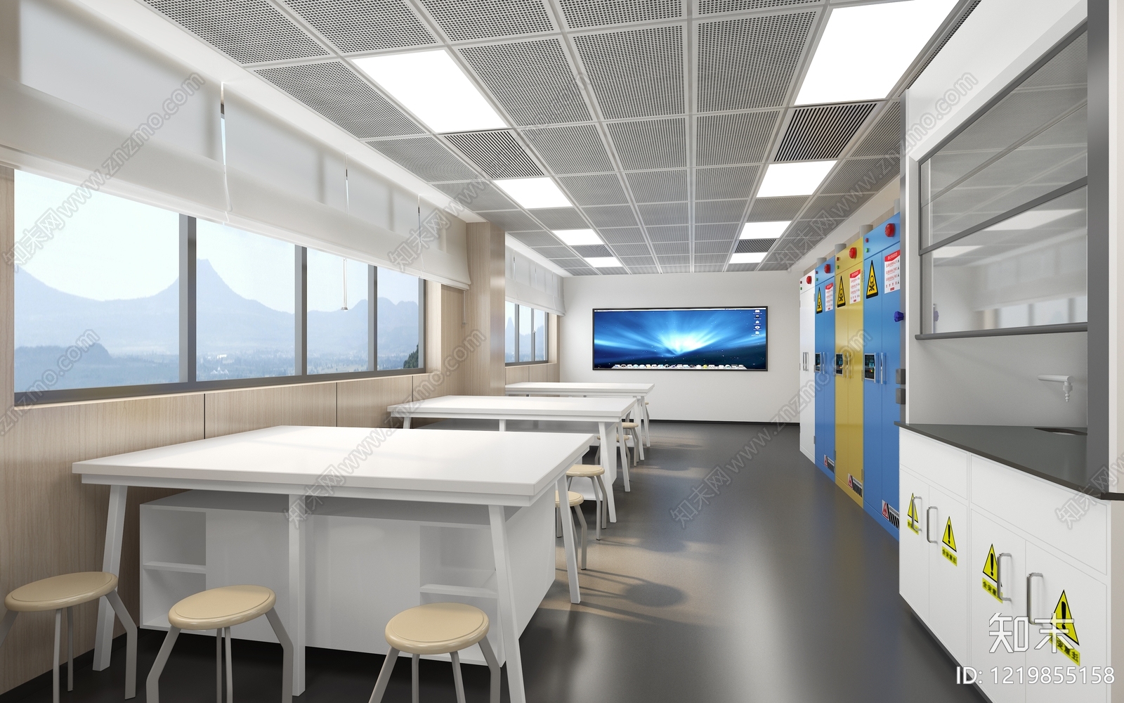 现代简约实验室3D模型下载【ID:1219855158】