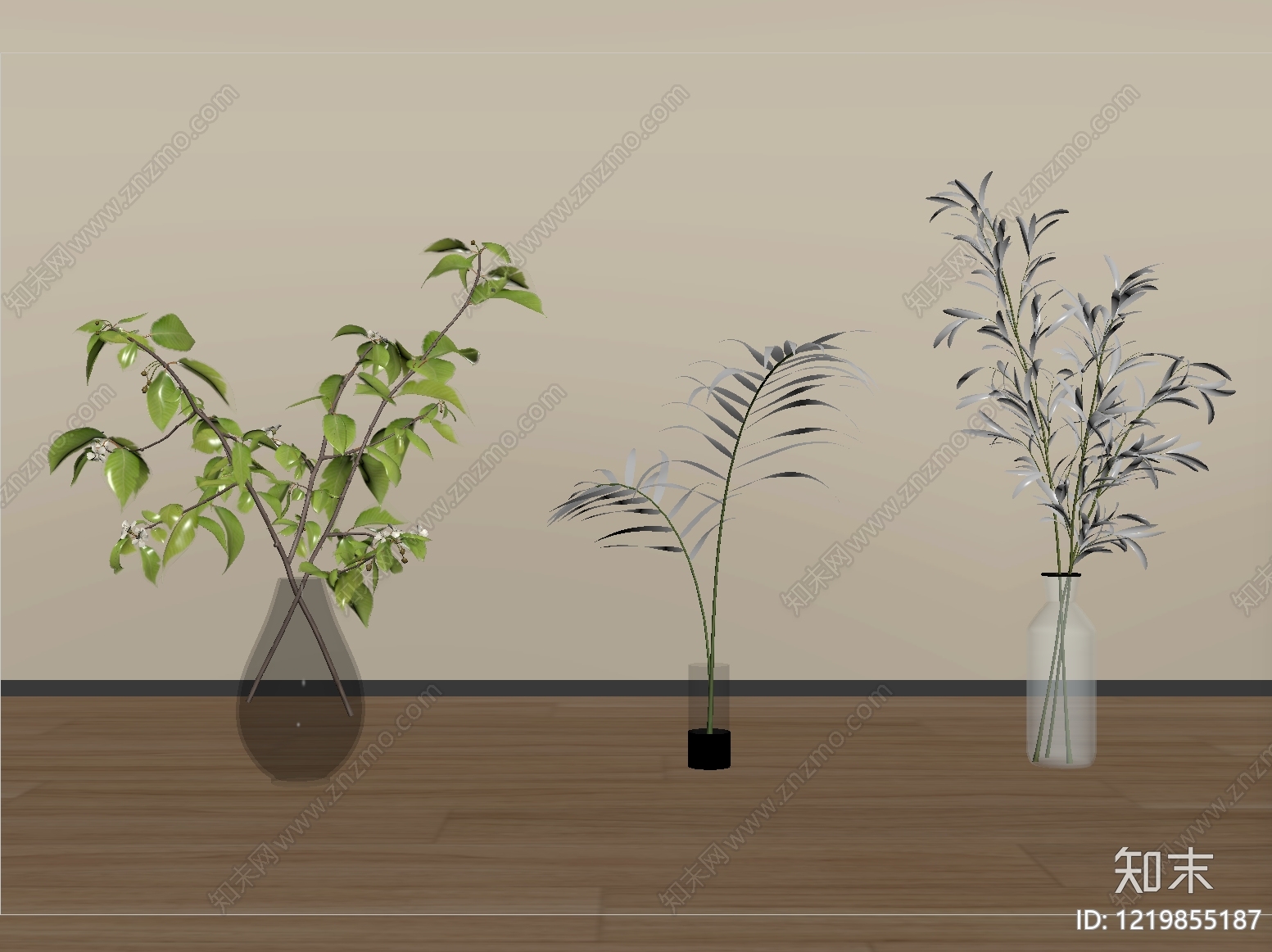 现代简约盆栽SU模型下载【ID:1219855187】
