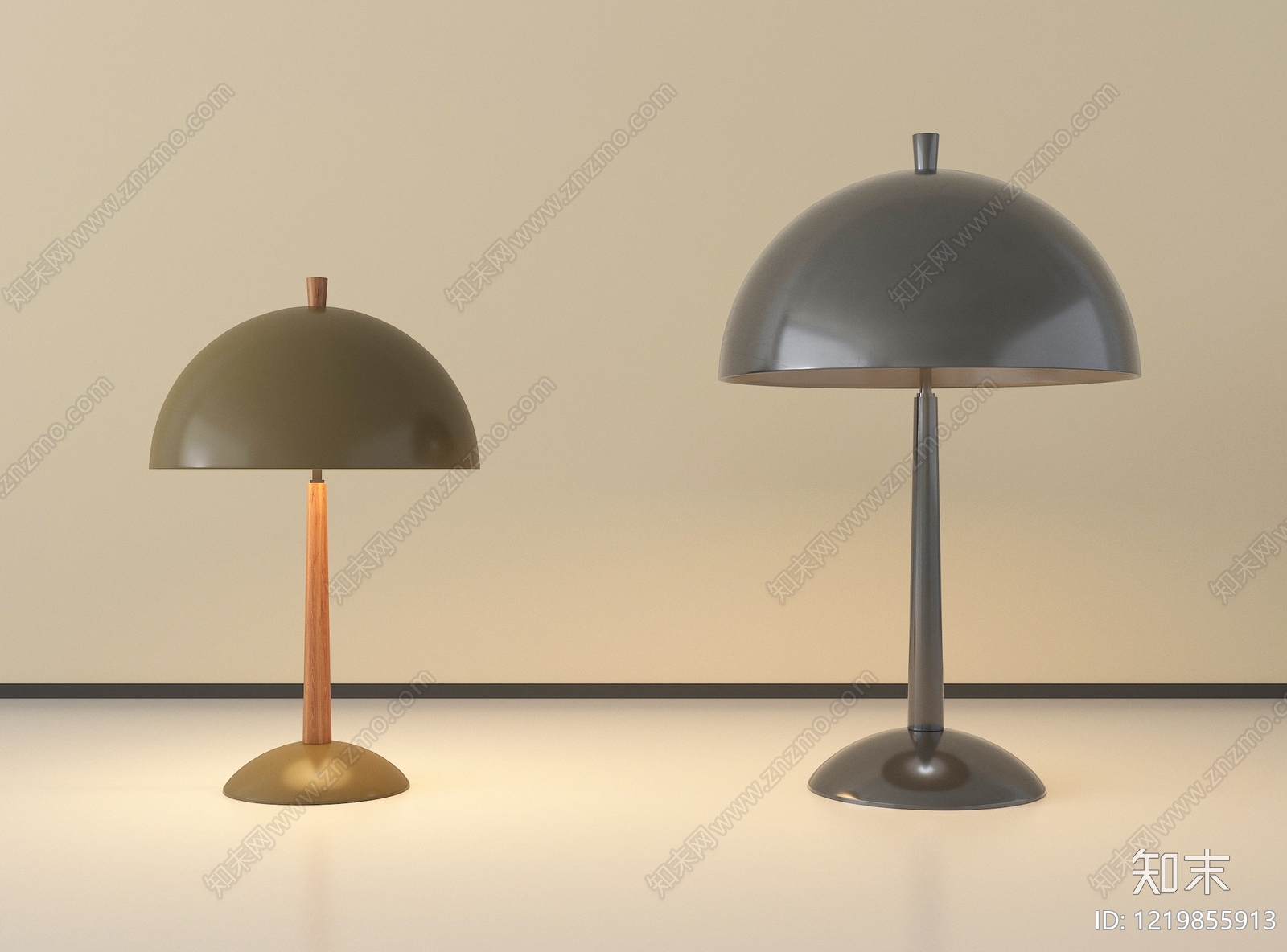 北欧台灯3D模型下载【ID:1219855913】