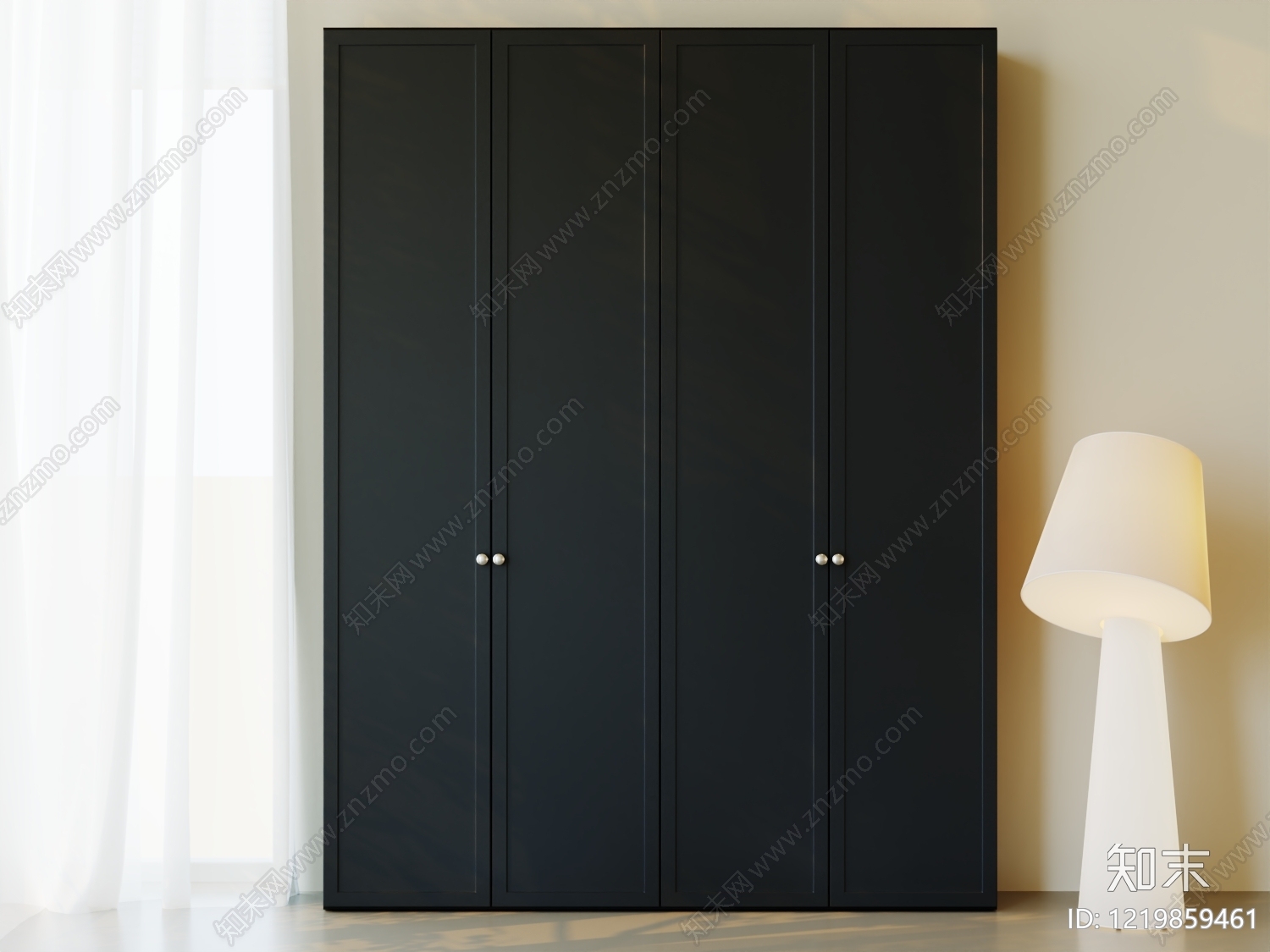极简衣柜3D模型下载【ID:1219859461】