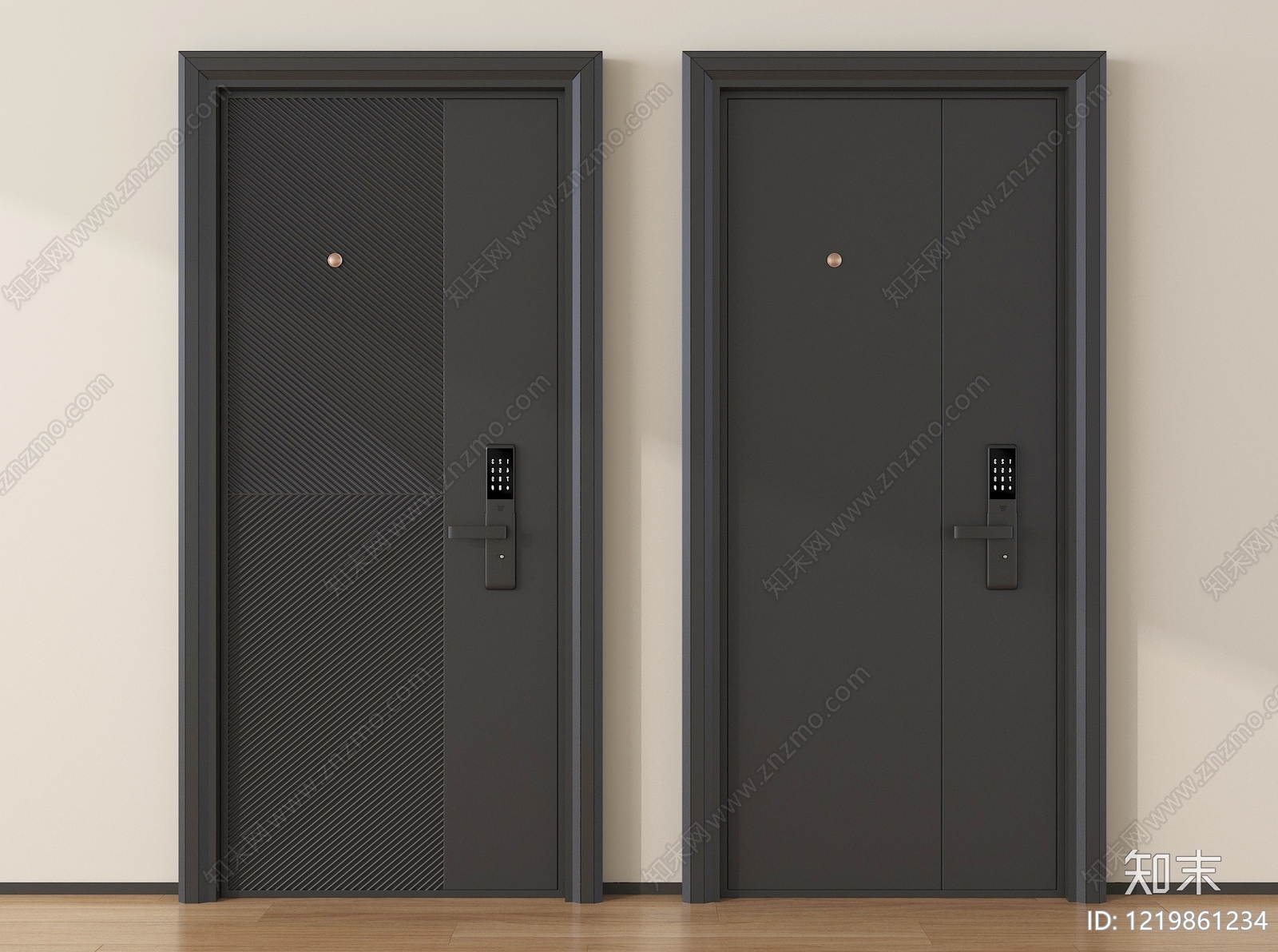 极简门组合3D模型下载【ID:1219861234】