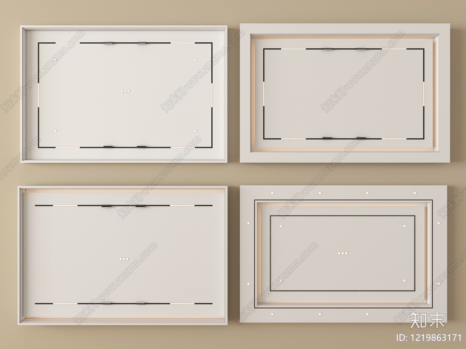 极简吊顶3D模型下载【ID:1219863171】
