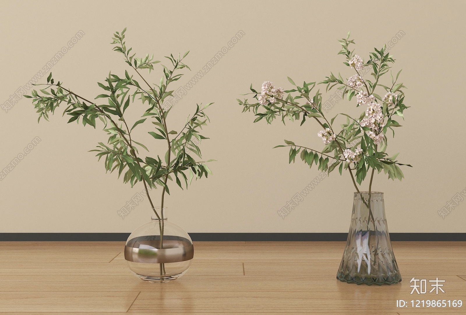 奶油风花艺3D模型下载【ID:1219865169】