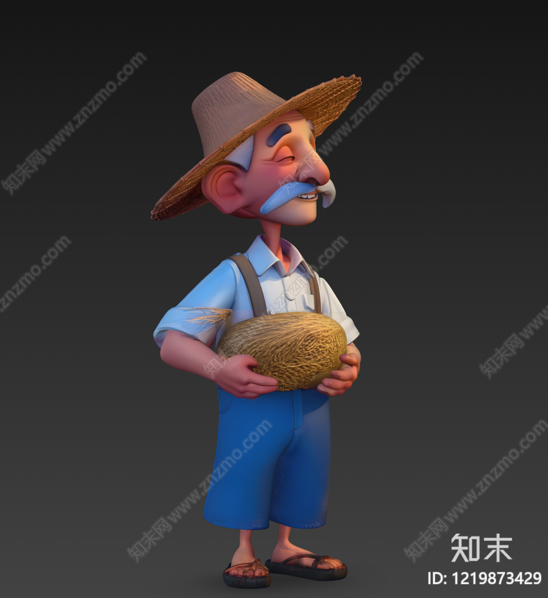卡通写实风格虚拟人物3D模型渲染效果图