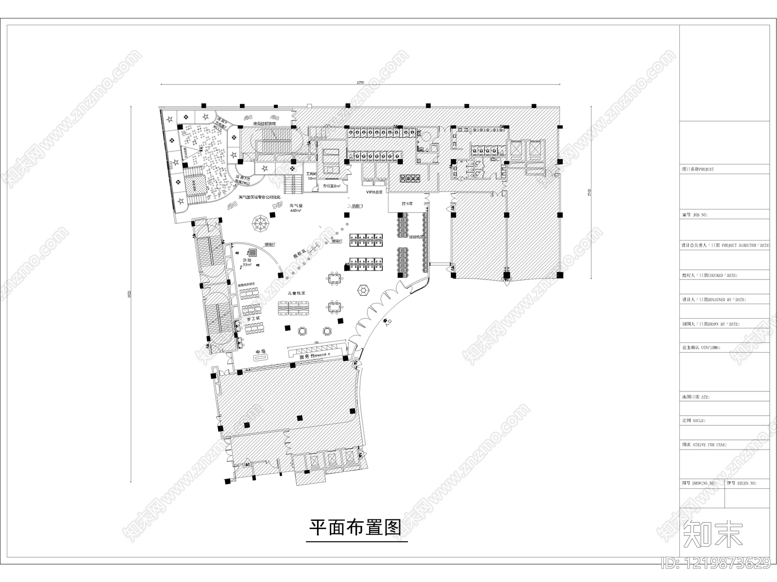 12套电玩城游戏厅游乐城CAD施工图平面布置图cad施工图下载【ID:1219873629】
