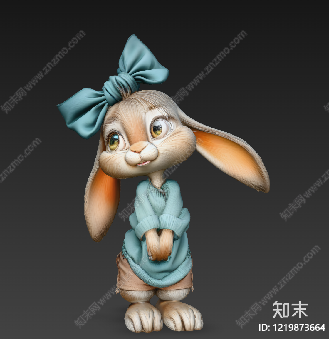 美式卡通动物3D模型渲染效果图