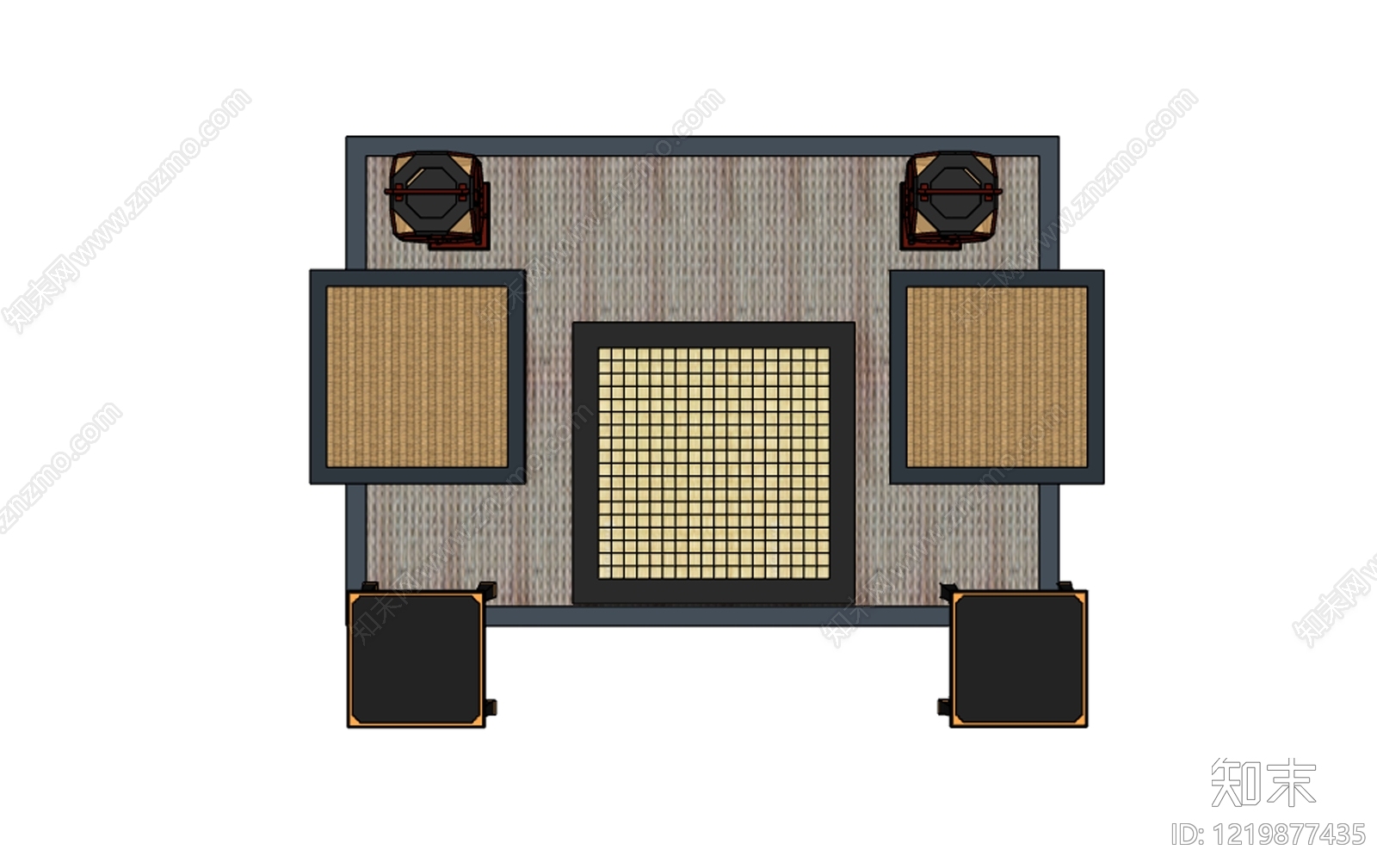 新中式休闲桌椅SU模型下载【ID:1219877435】