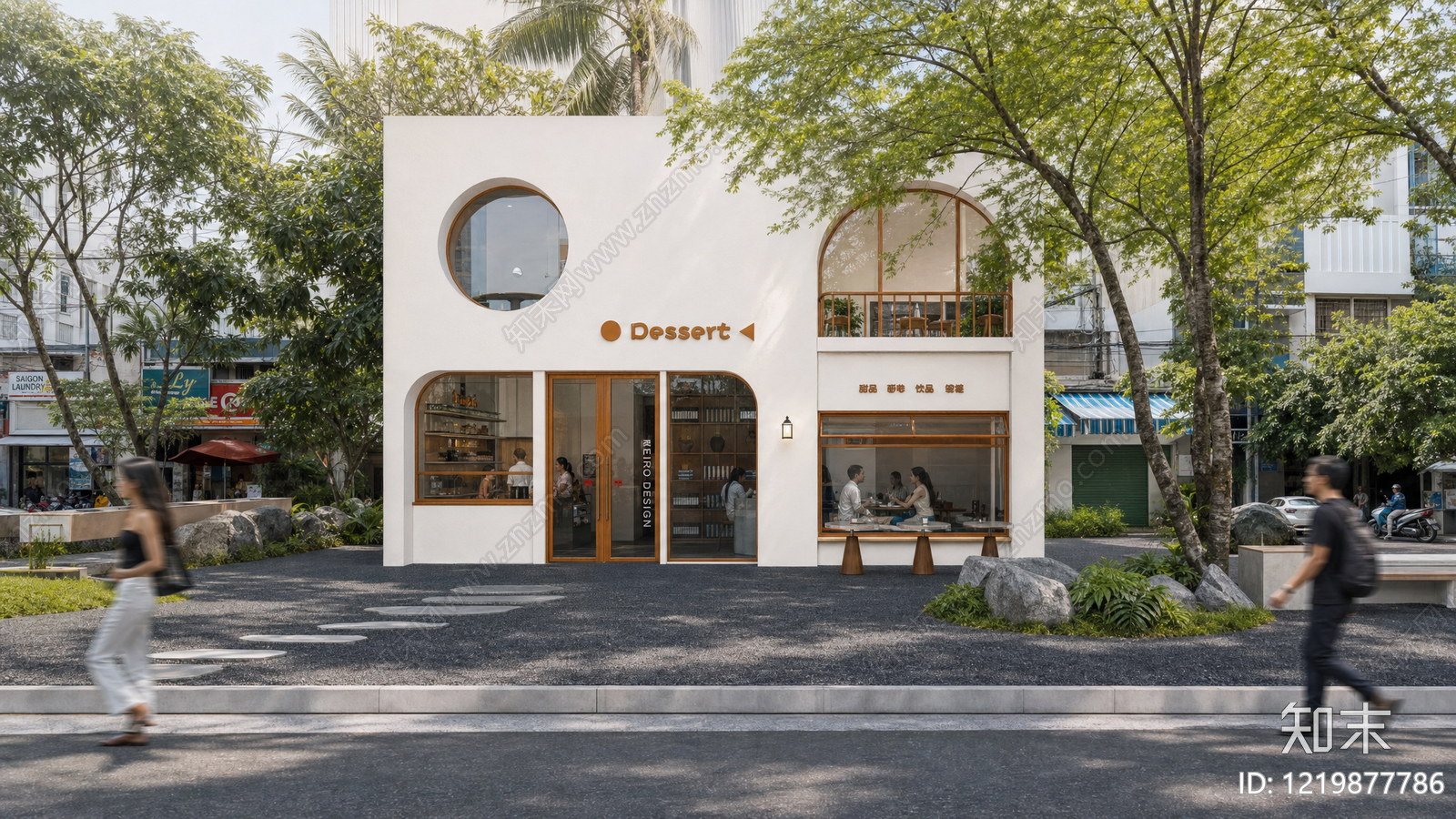 现代简约甜品面包店SU模型下载【ID:1219877786】