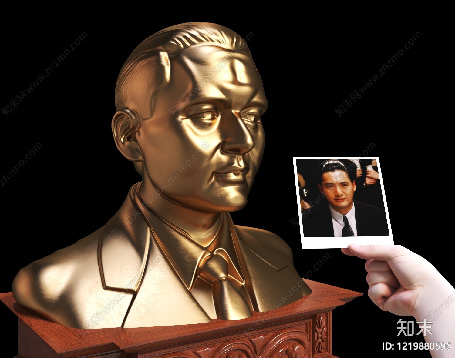 新古典主义雕塑摆件3D模型渲染效果图