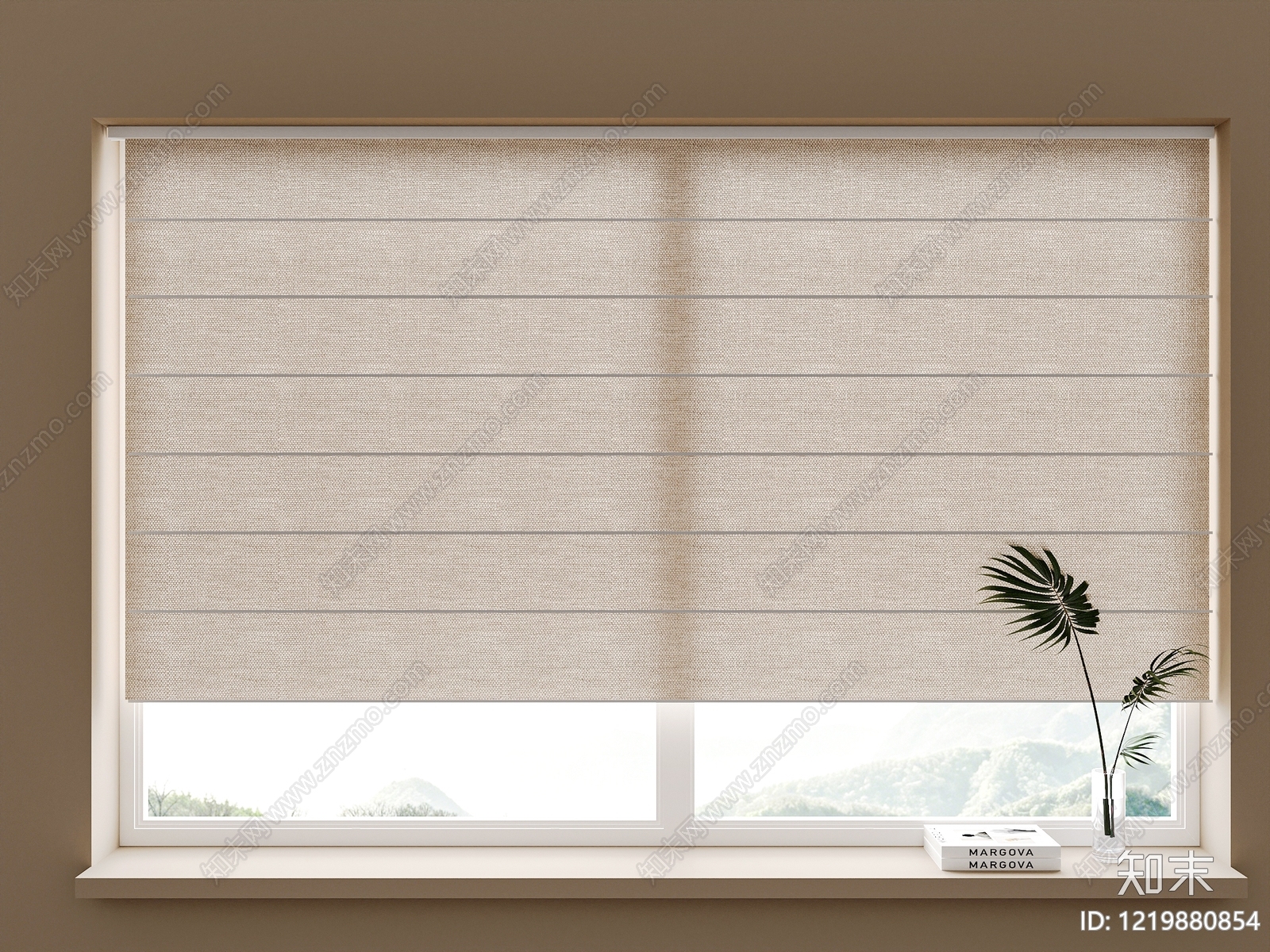 极简通用窗帘3D模型下载【ID:1219880854】