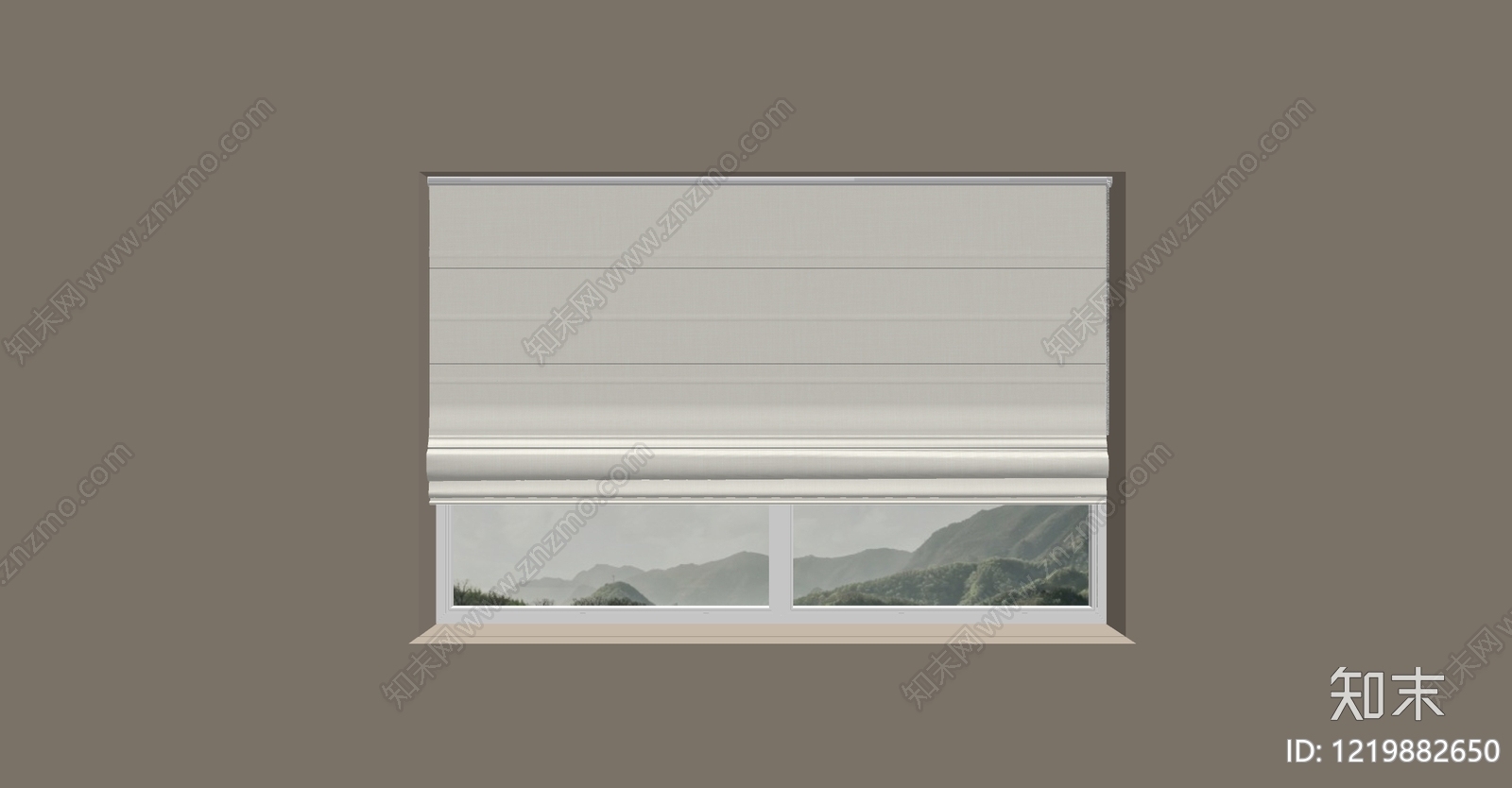 现代简约窗帘SU模型下载【ID:1219882650】