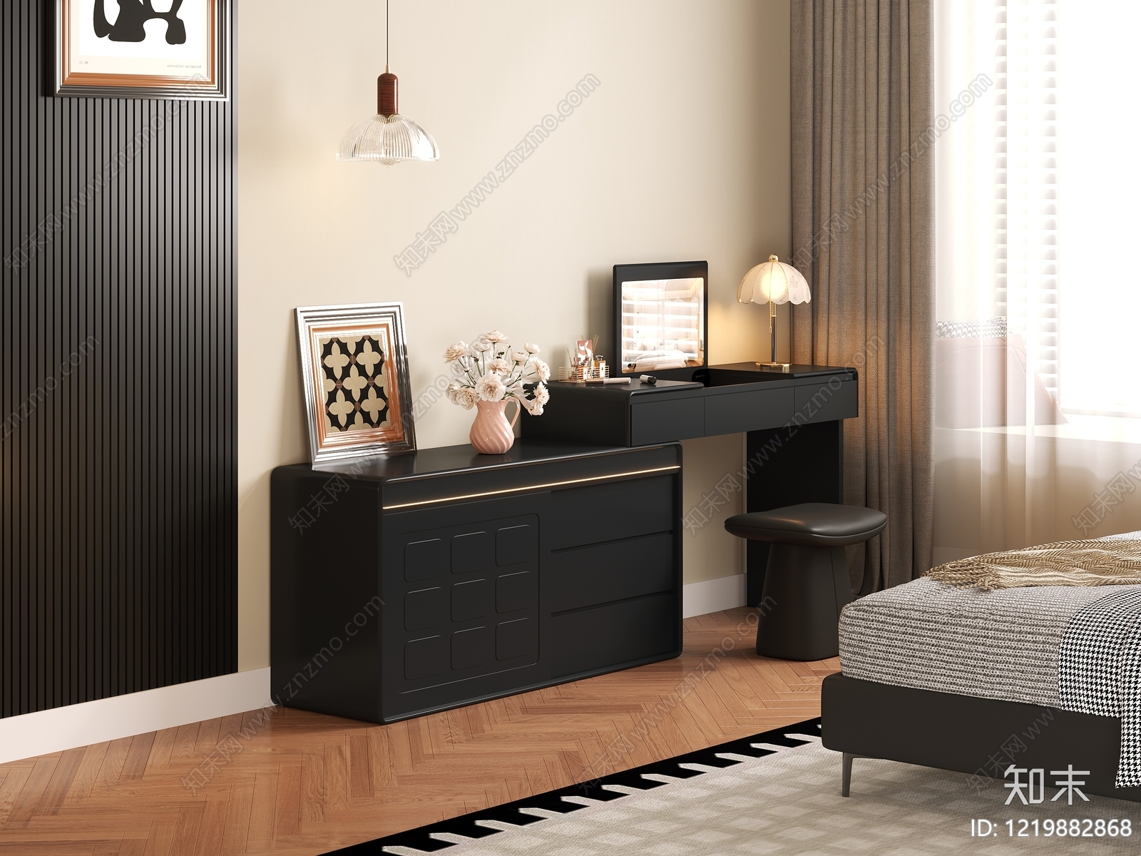 现代简约梳妆台3D模型下载【ID:1219882868】