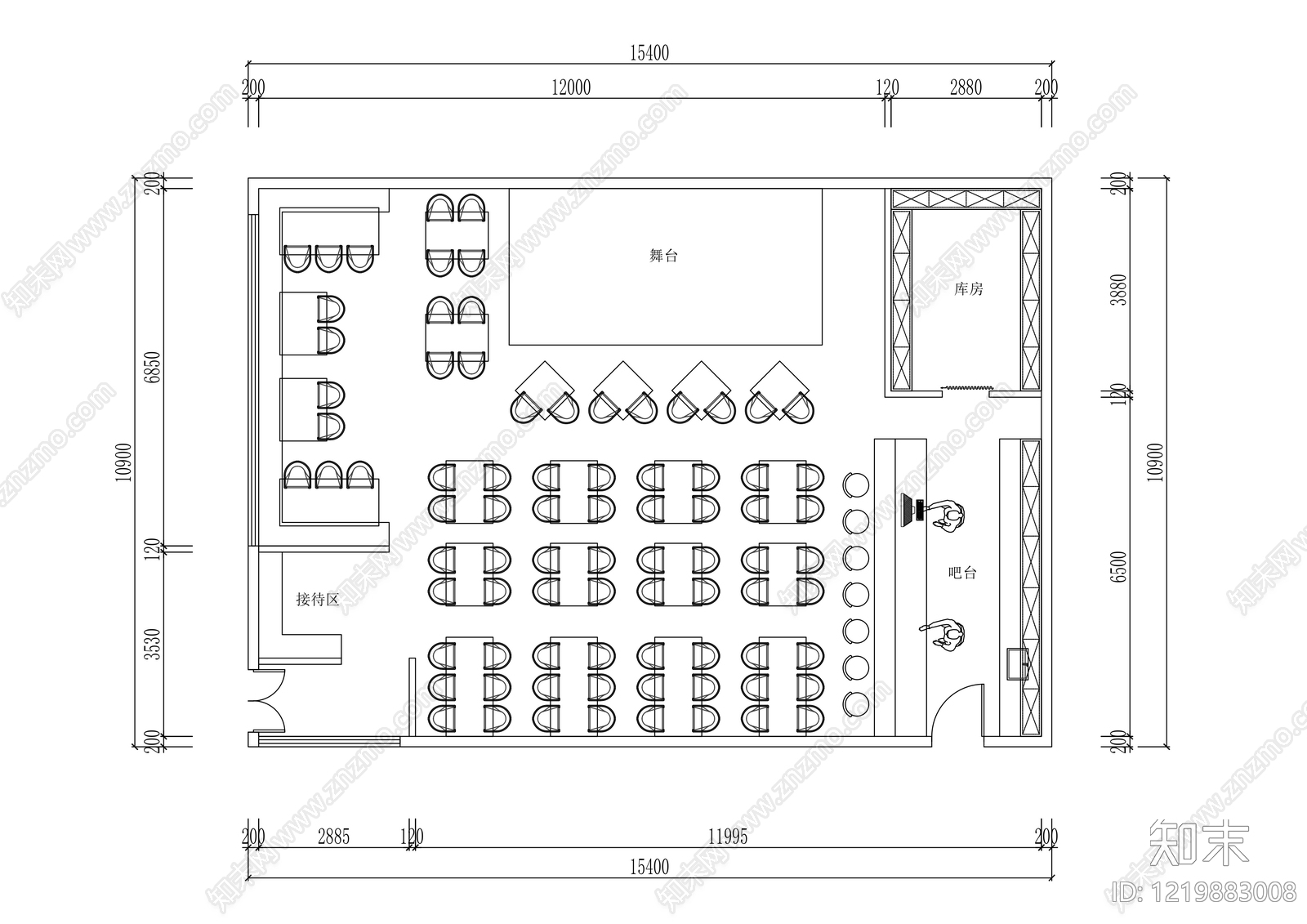 其他餐饮空间cad施工图下载【ID:1219883008】