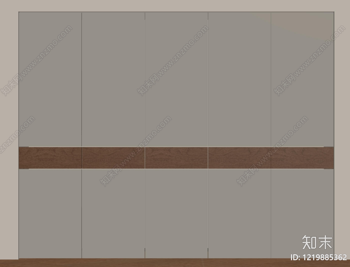 极简衣柜SU模型下载【ID:1219885362】