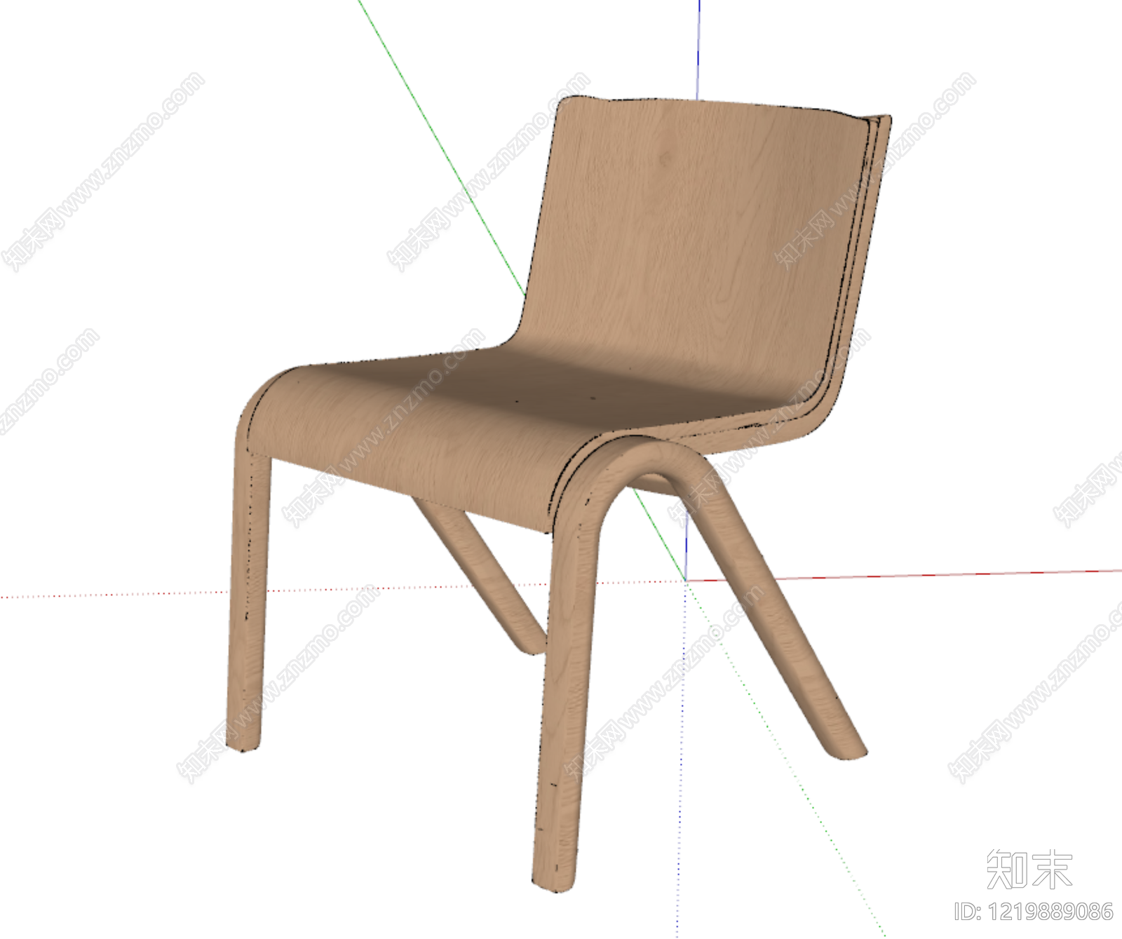 北欧餐椅SU模型下载【ID:1219889086】