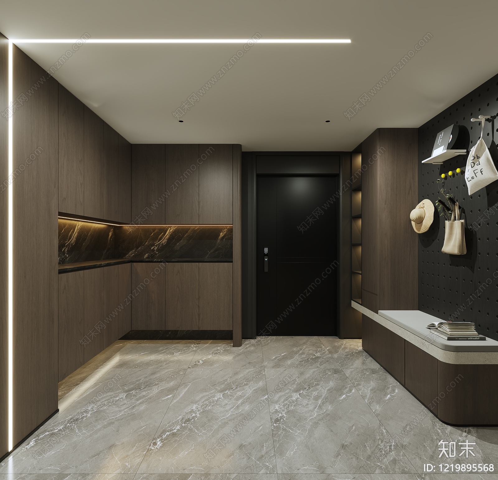 极简玄关3D模型下载【ID:1219895568】