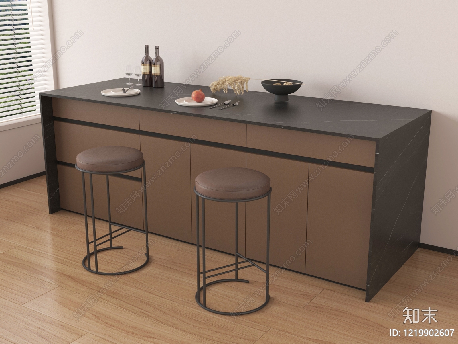 极简吧台3D模型下载【ID:1219902607】