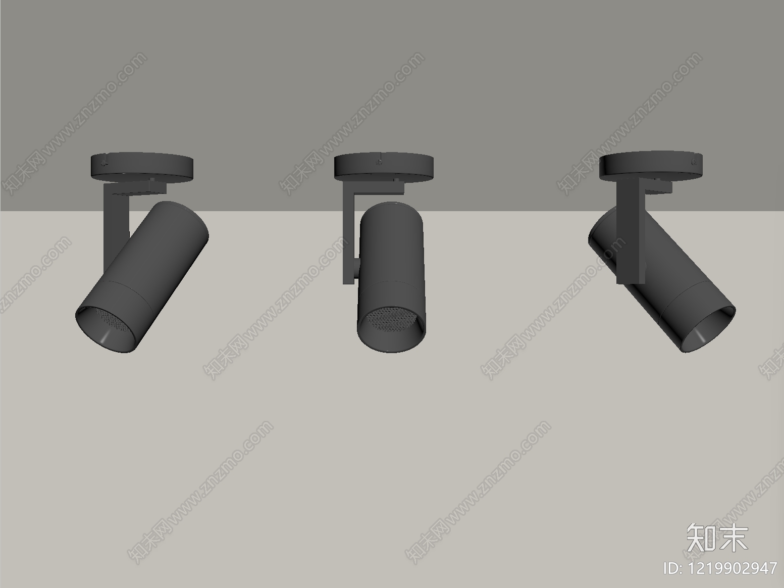 极简筒灯射灯SU模型下载【ID:1219902947】