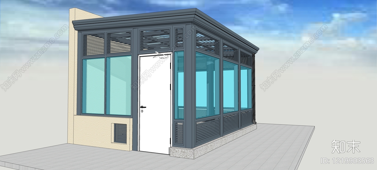 现代简约小公建SU模型下载【ID:1219903563】