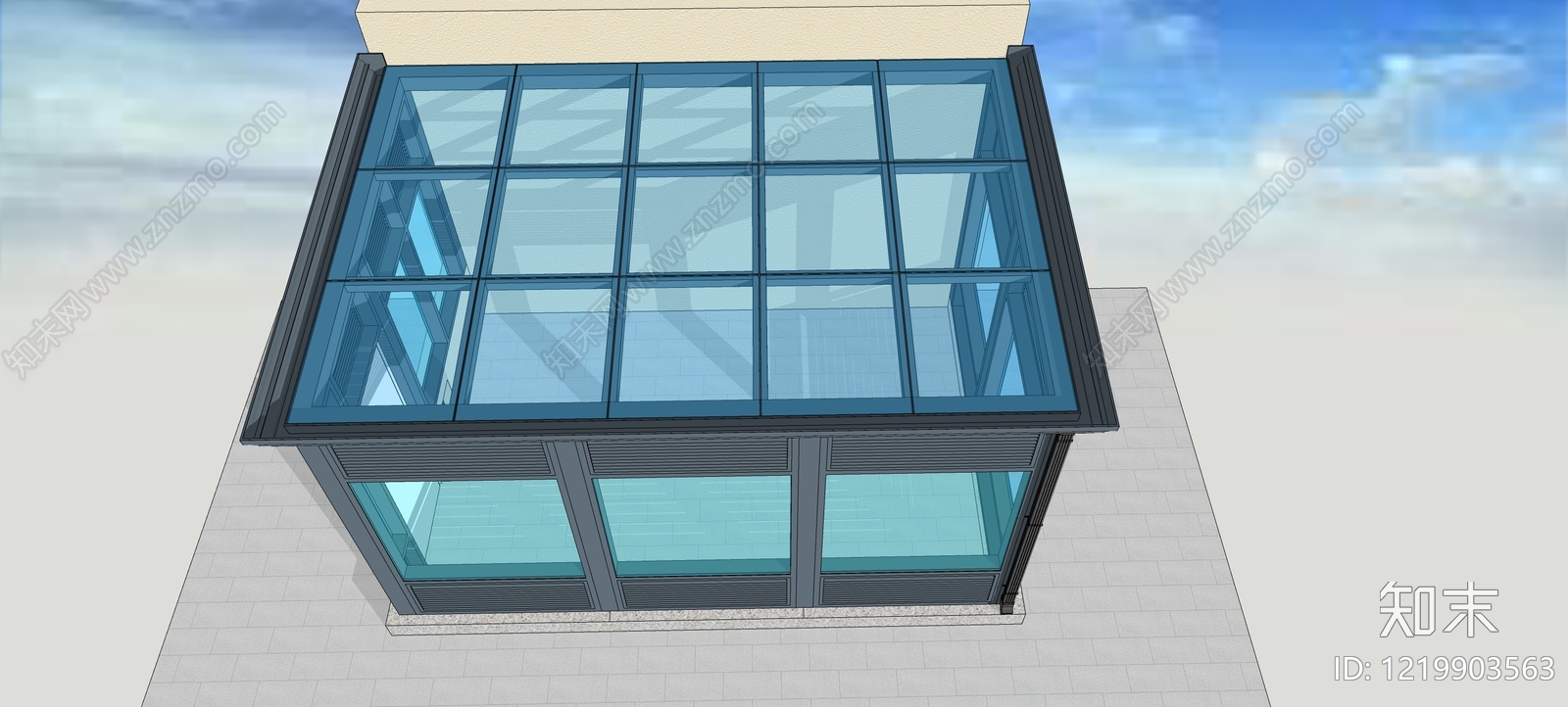 现代简约小公建SU模型下载【ID:1219903563】