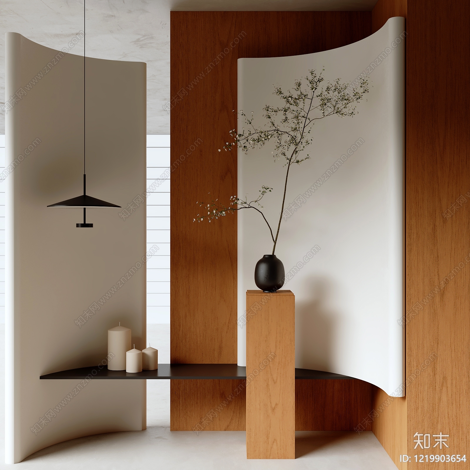 极简玄关3D模型下载【ID:1219903654】