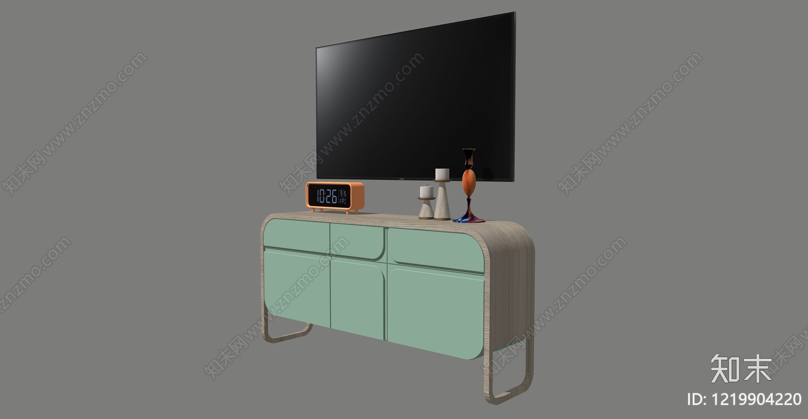 北欧电视柜SU模型下载【ID:1219904220】