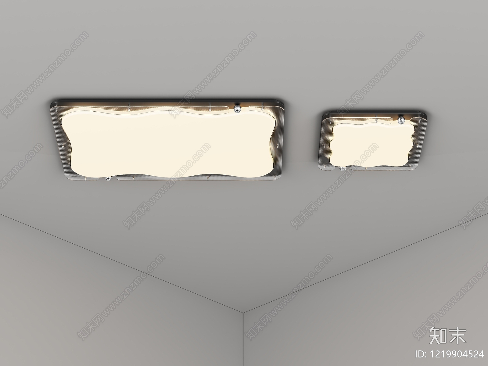 现代简约吸顶灯SU模型下载【ID:1219904524】