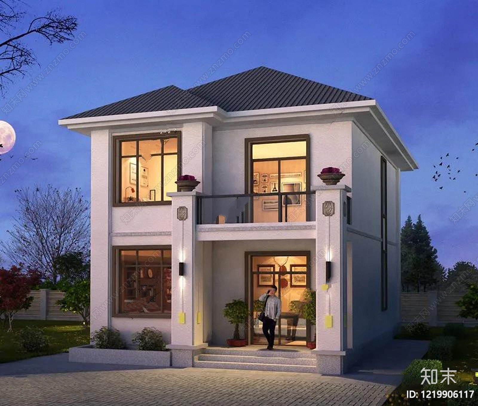 别墅建筑cad施工图下载【ID:1219906117】