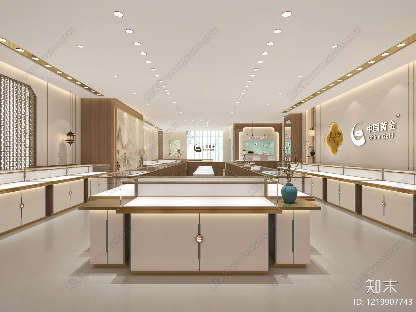 新中式珠宝店3D模型下载【ID:1219907743】
