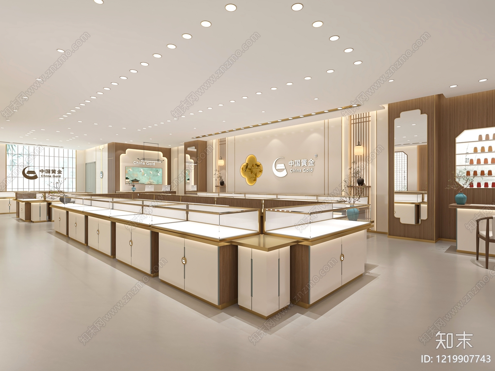 新中式珠宝店3D模型下载【ID:1219907743】