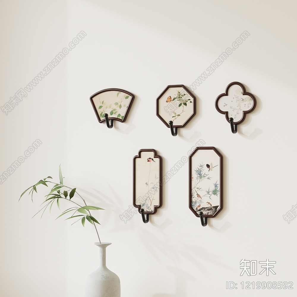 新中式挂件3D模型下载【ID:1219908592】