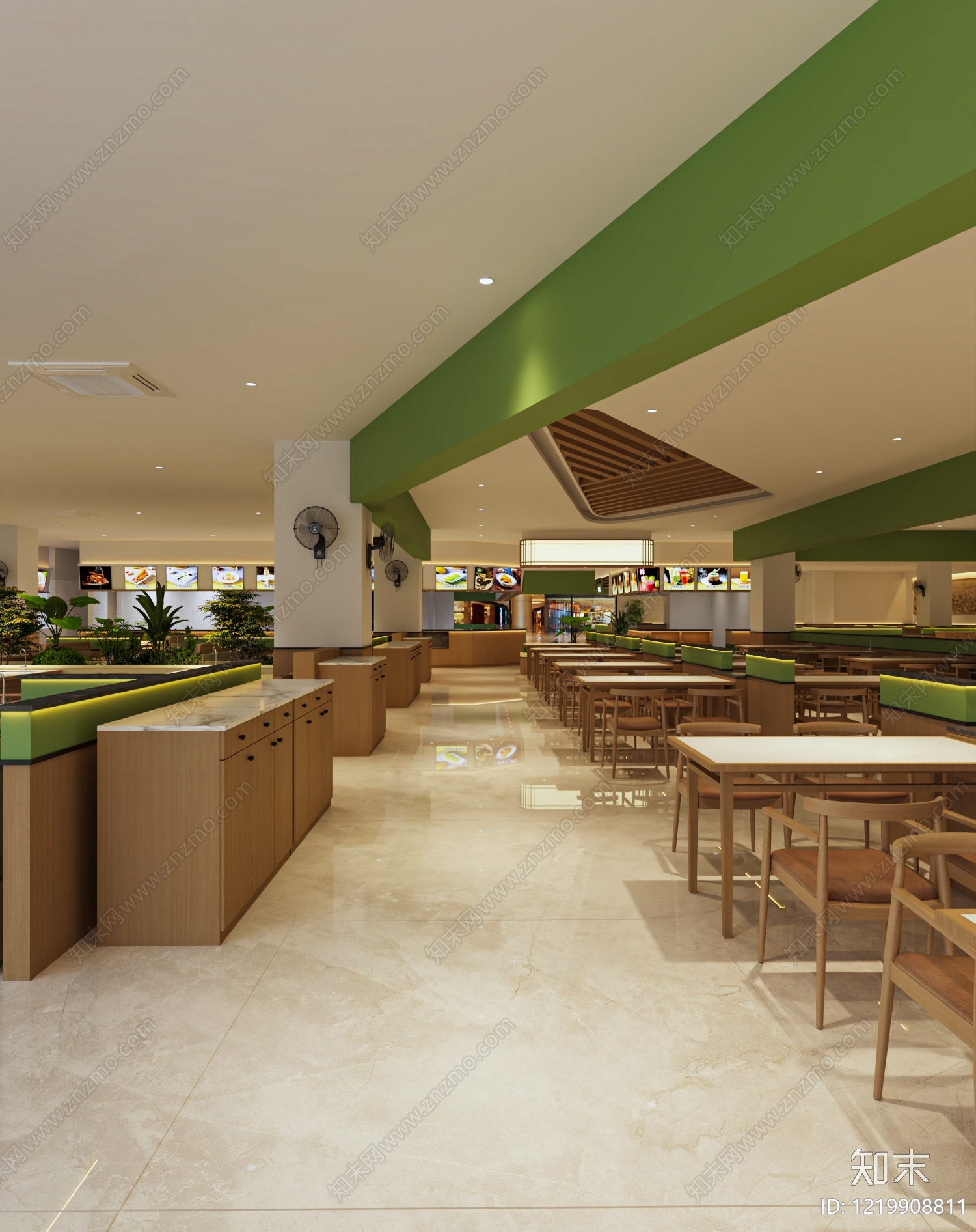 现代简约茶餐厅3D模型下载【ID:1219908811】