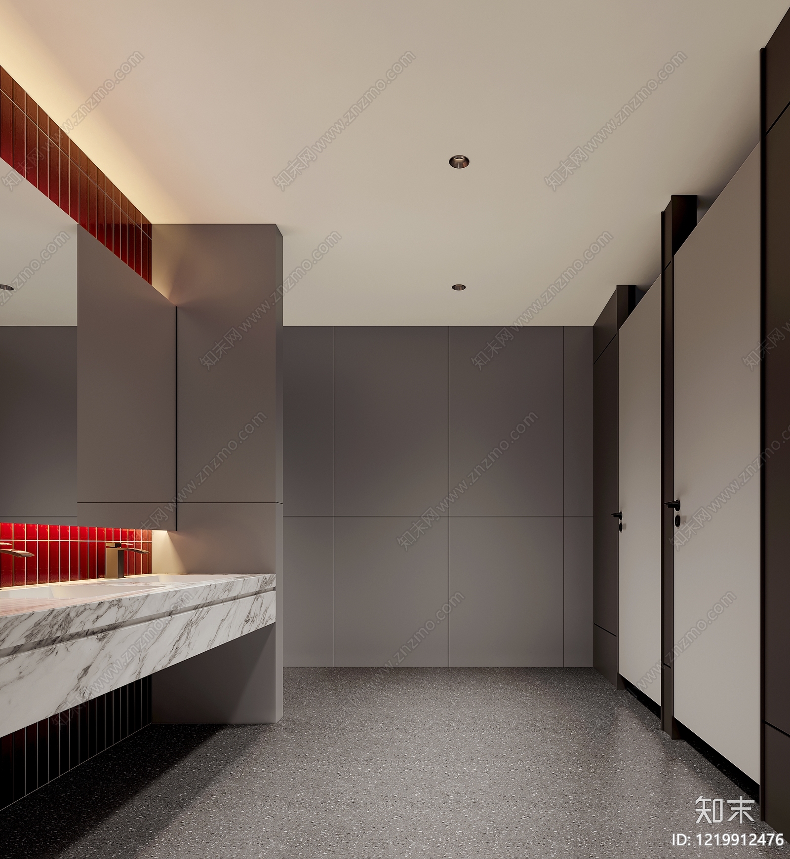 极简主义公共卫生间3D模型下载【ID:1219912476】