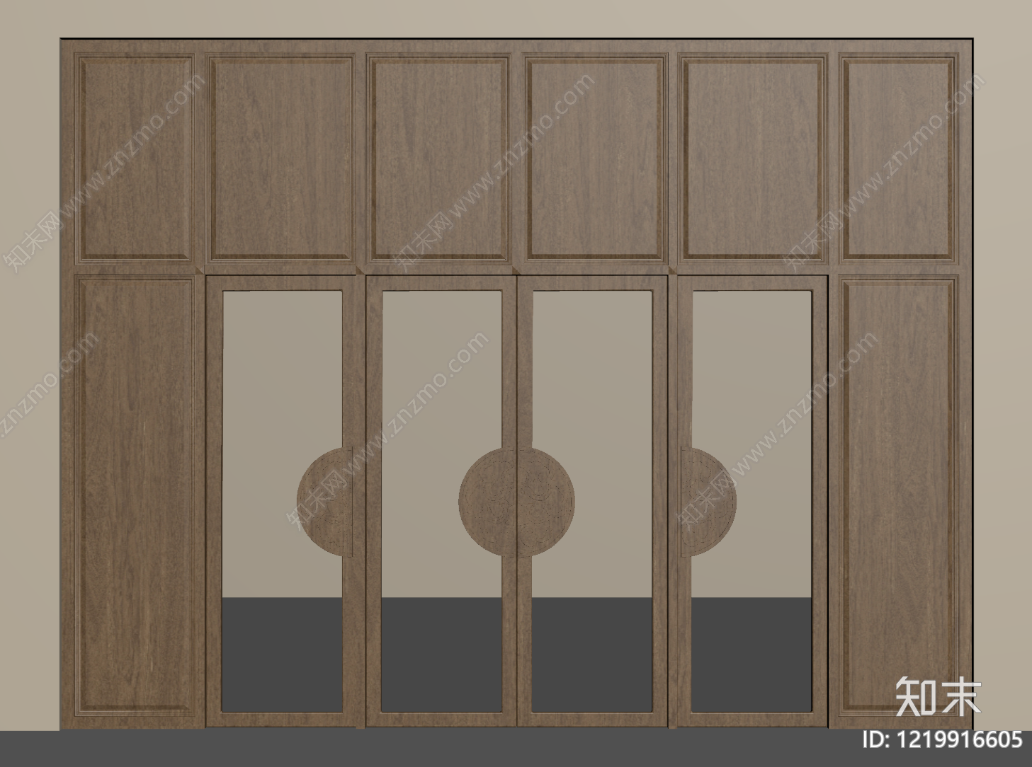 新中式双开门SU模型下载【ID:1219916605】