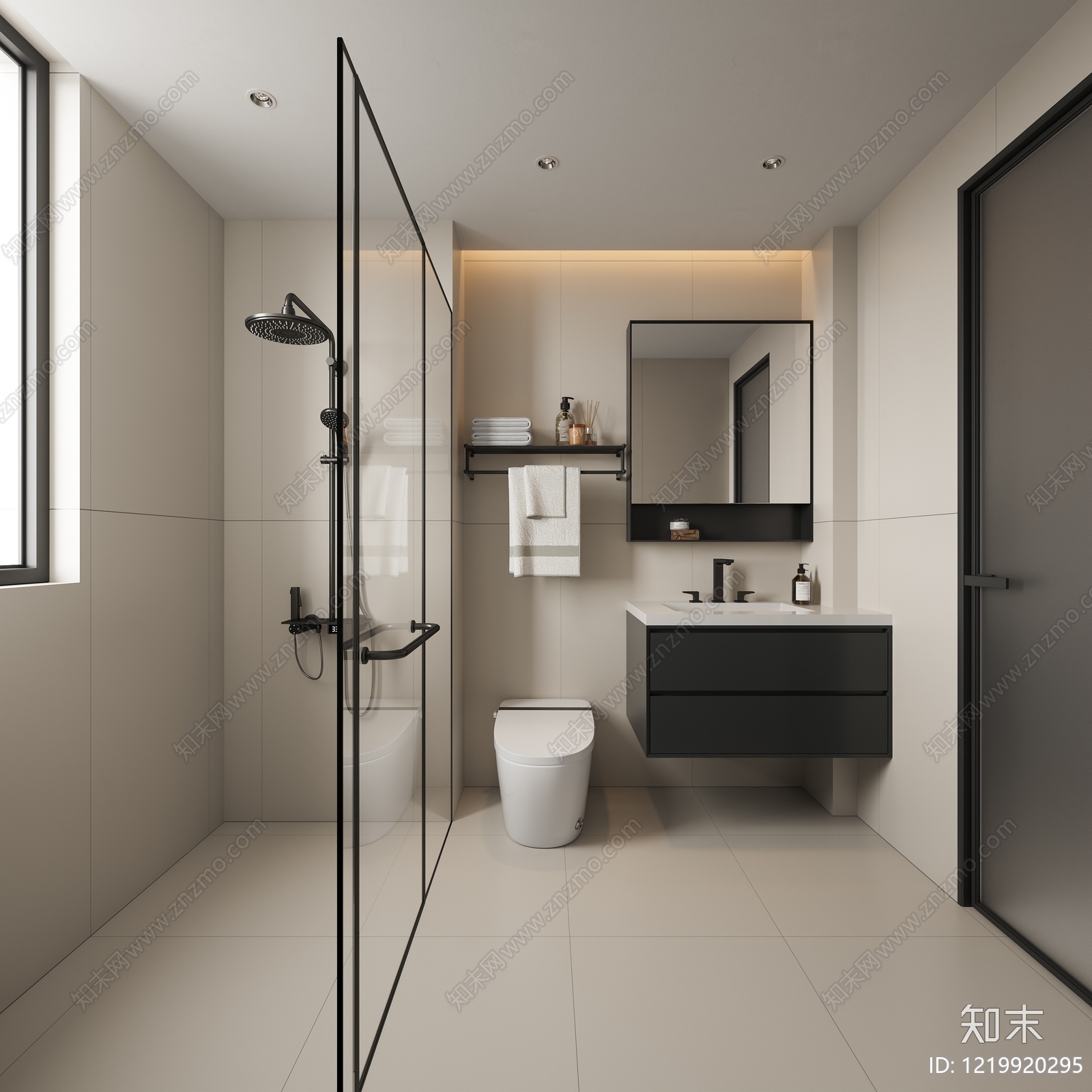 极简卫生间3D模型下载【ID:1219920295】